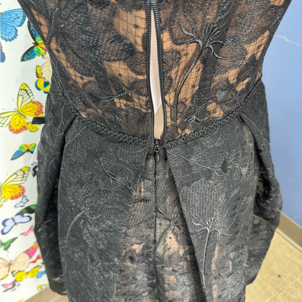 NADINE MERABI Black Strapless Lace Dress - Picture 4 of 4